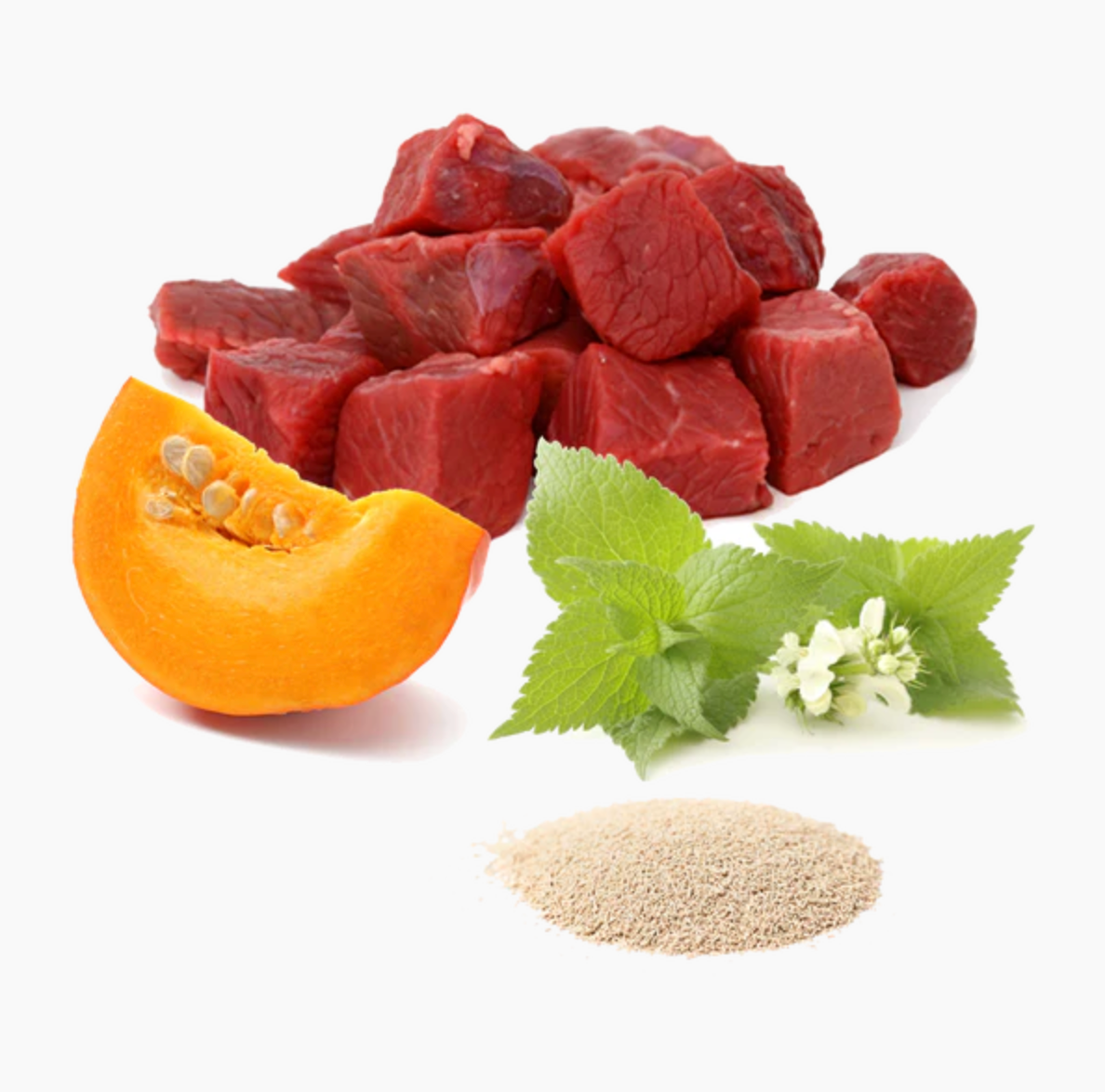 Ração úmida orgânica para gatos com carne bovina (100g) | com 96% de carne bovina | Sem grãos | Sem batata | Sem aditivos | Proteína única | 1 sachê de 100g