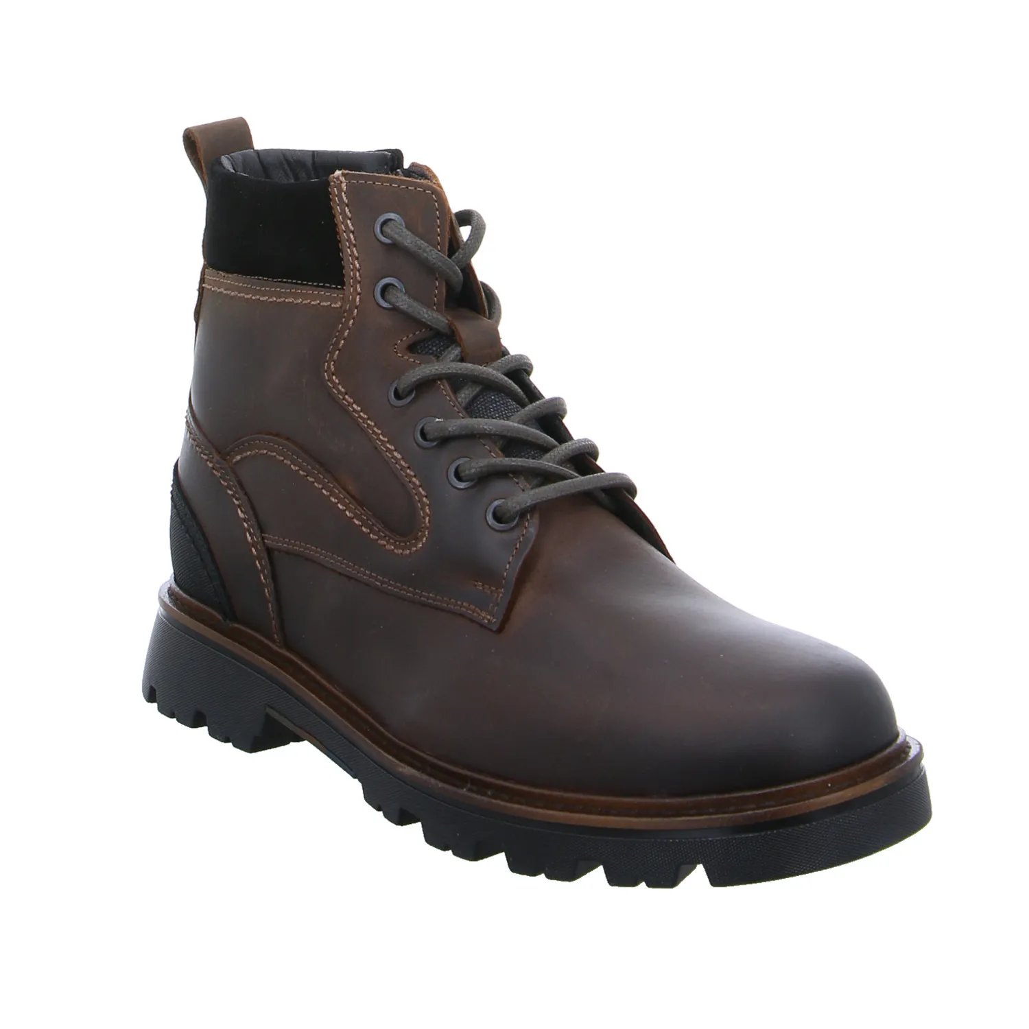 Winter-Boots Braun Leder
