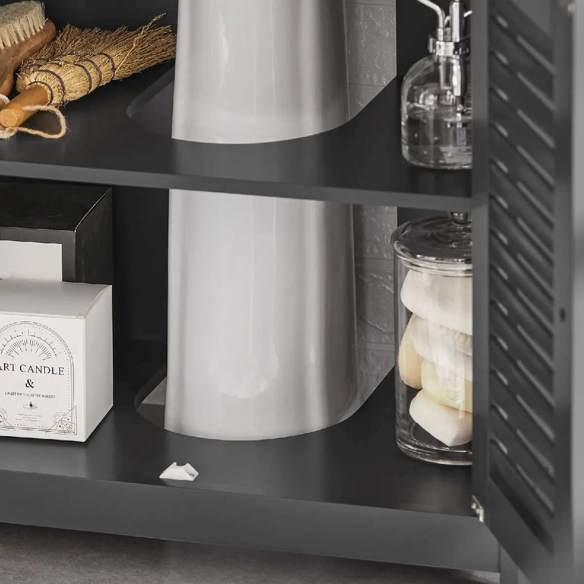 SoBuy FRG237-II-DG Meuble sous-Lavabo - Gris