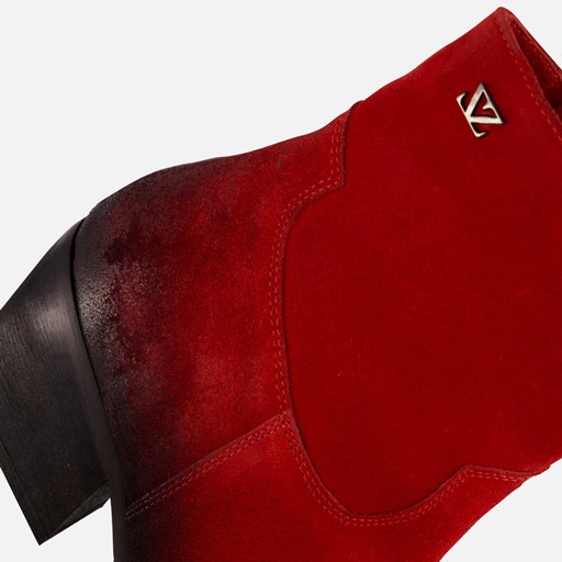 Lazamani Cowboylaarzen rood Leer