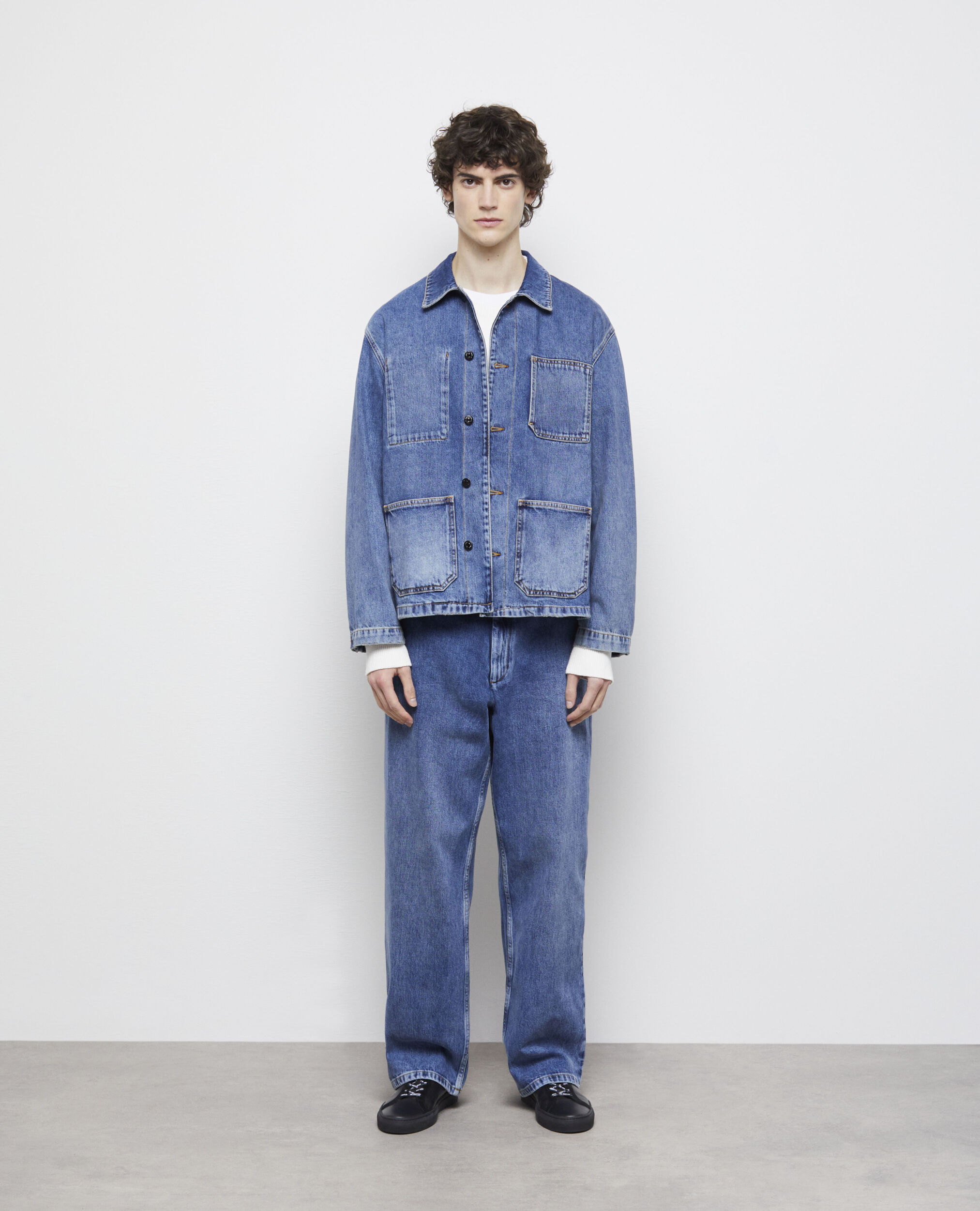 Surchemise en denim bleue