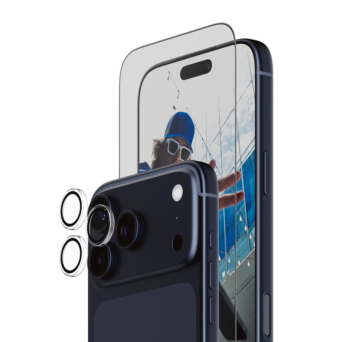 CARE by PanzerGlass Displayschutzglas »2-in-1 Protection Essentials Bundle« für Apple iPhone 17 Pro Max Displayschutzfolie, Schutzfolie, Bildschirmschutz, kratz- & stossfest