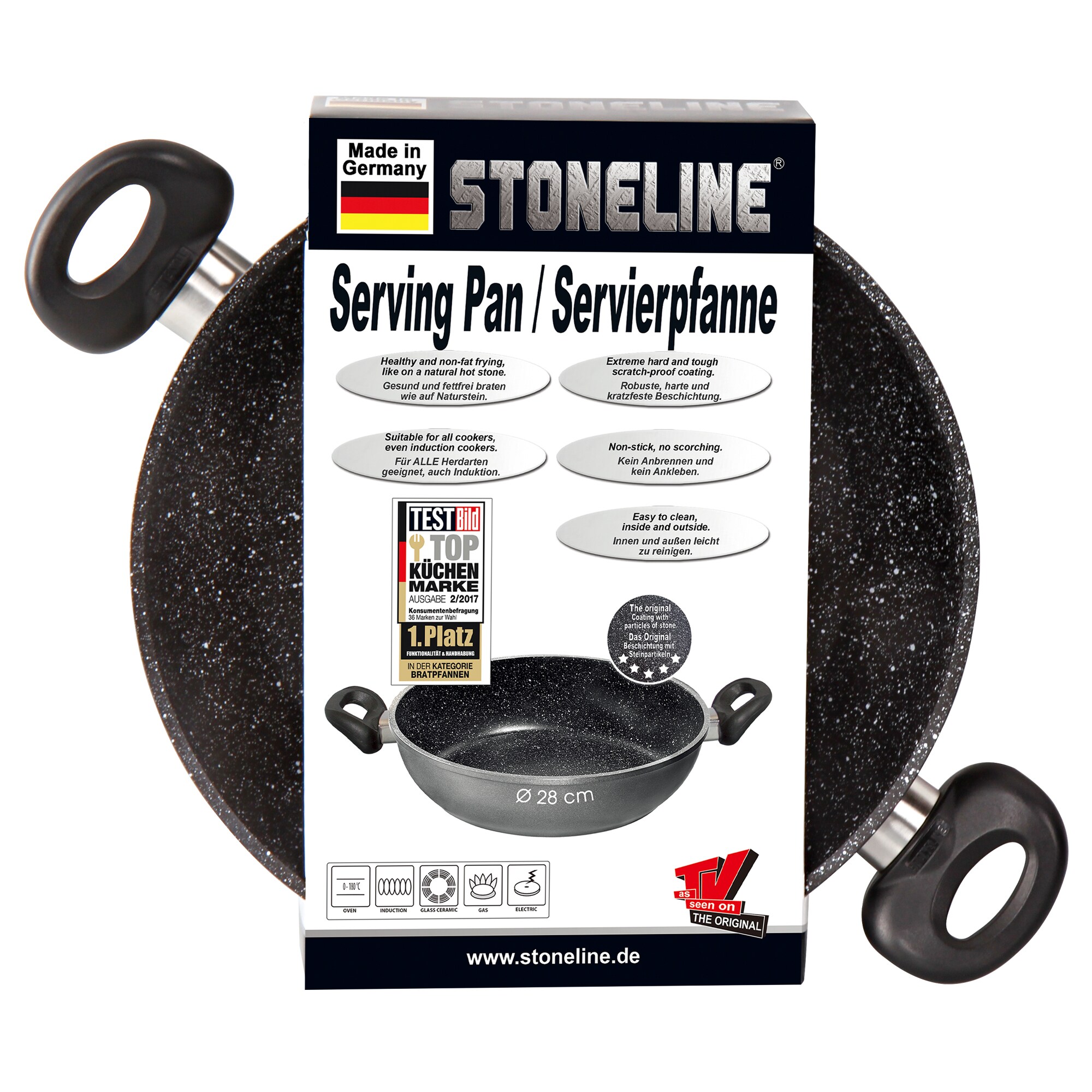 STONELINE® Servierpfanne 28 cm, Made in Germany