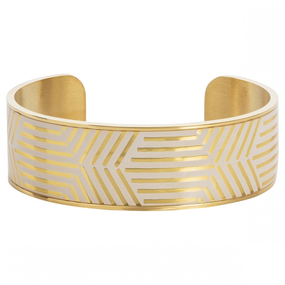 Bracelet en Acier 316L et laque - jaune brillant