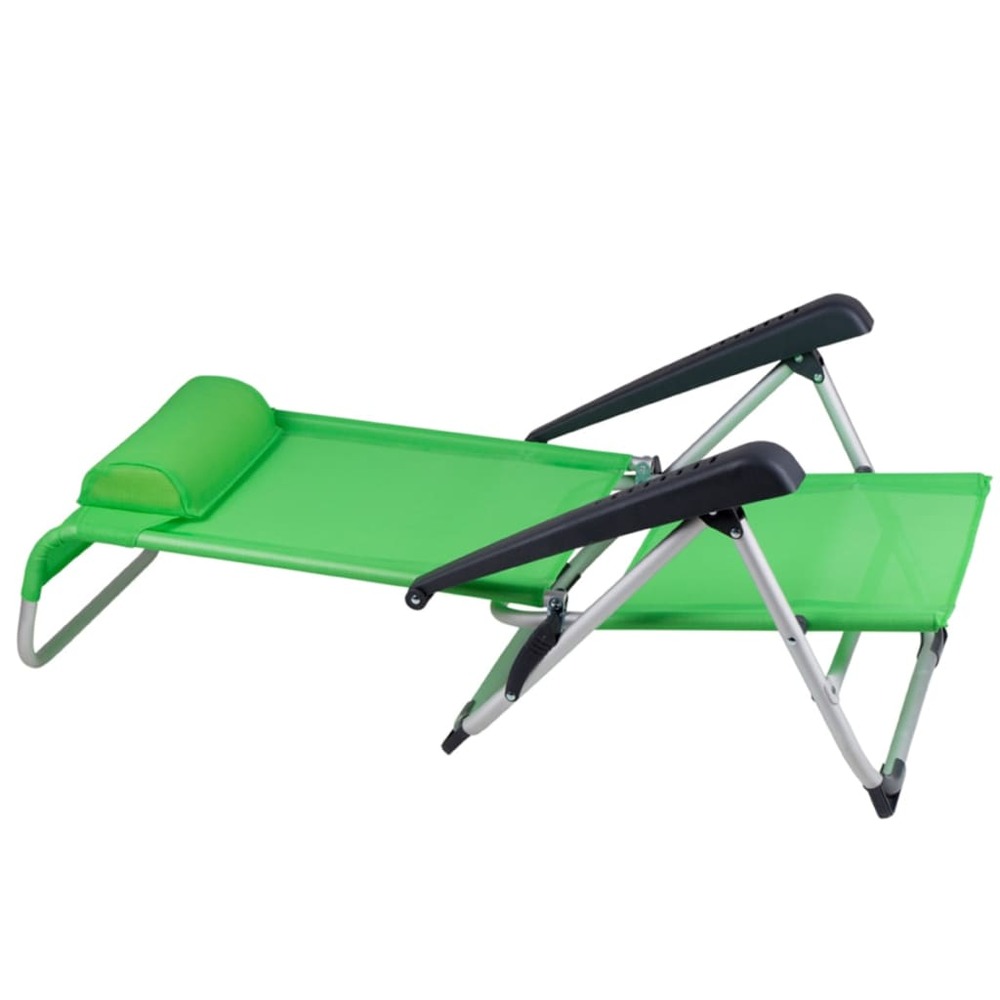 Chaise de plage aluminium vert