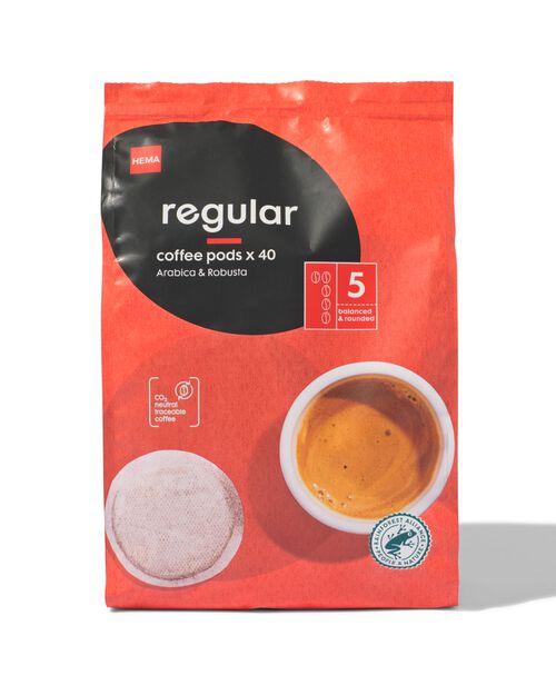 40 dosettes de café regular