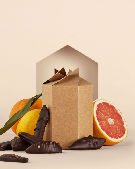 Trio d'agrumes confits de Soveria au Chocolat Noir 75% | Le Chocolat Alain Ducasse 250g