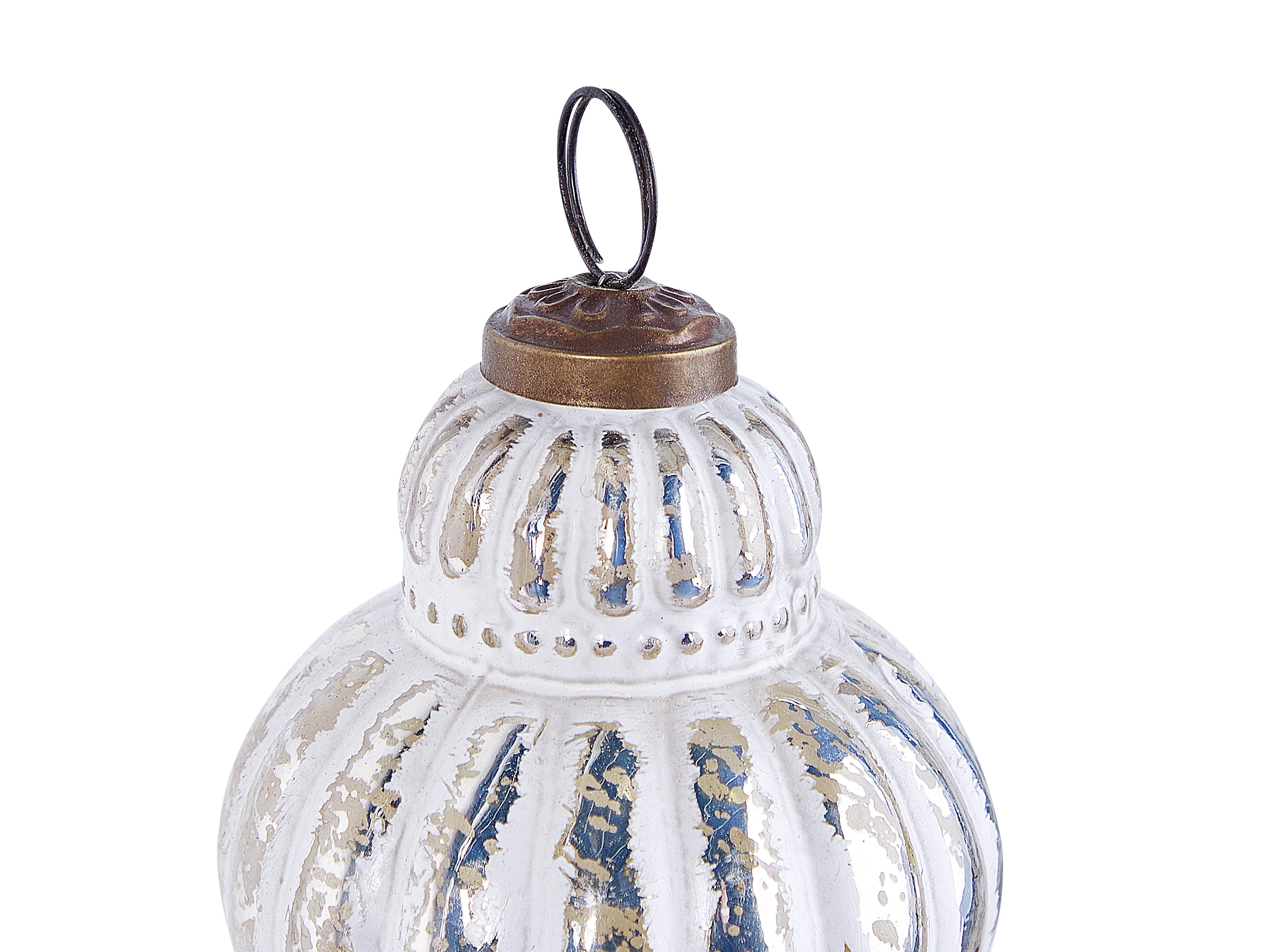 Set van 6 kerstballen CREMEUX Glas Zilver