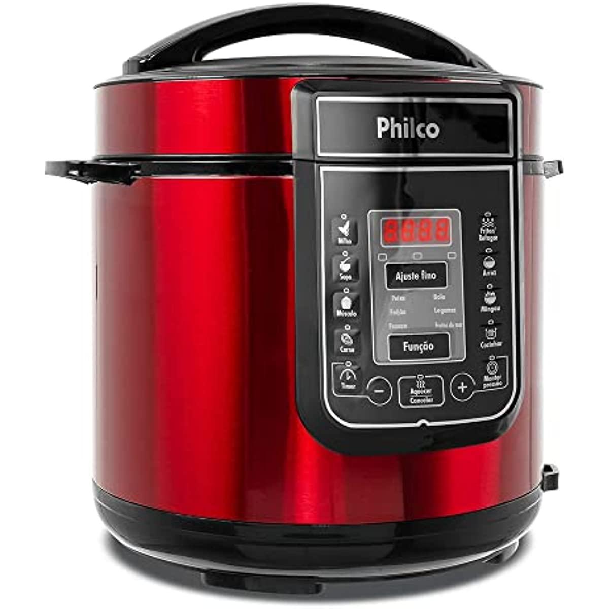 Panela de press&atilde;o, Digital inox red ppp01, 6L, Vermelho, 110v, Philco