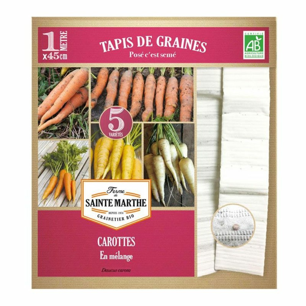 Tapis de graines à semer 1 m x 46 cm - carottes