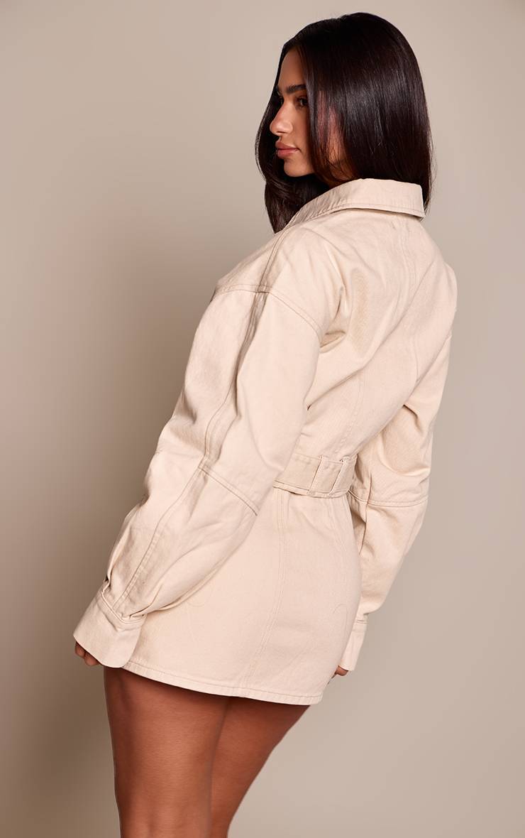 Gris Pierre Mini-jupe En Denim Petite Avec Détail De Poches