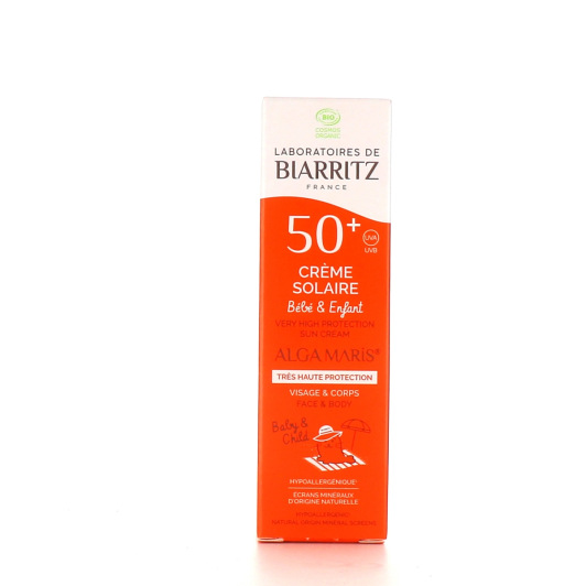 Laboratoires de Biarritz - Crème solaire pour enfants visage et corps SPF50+