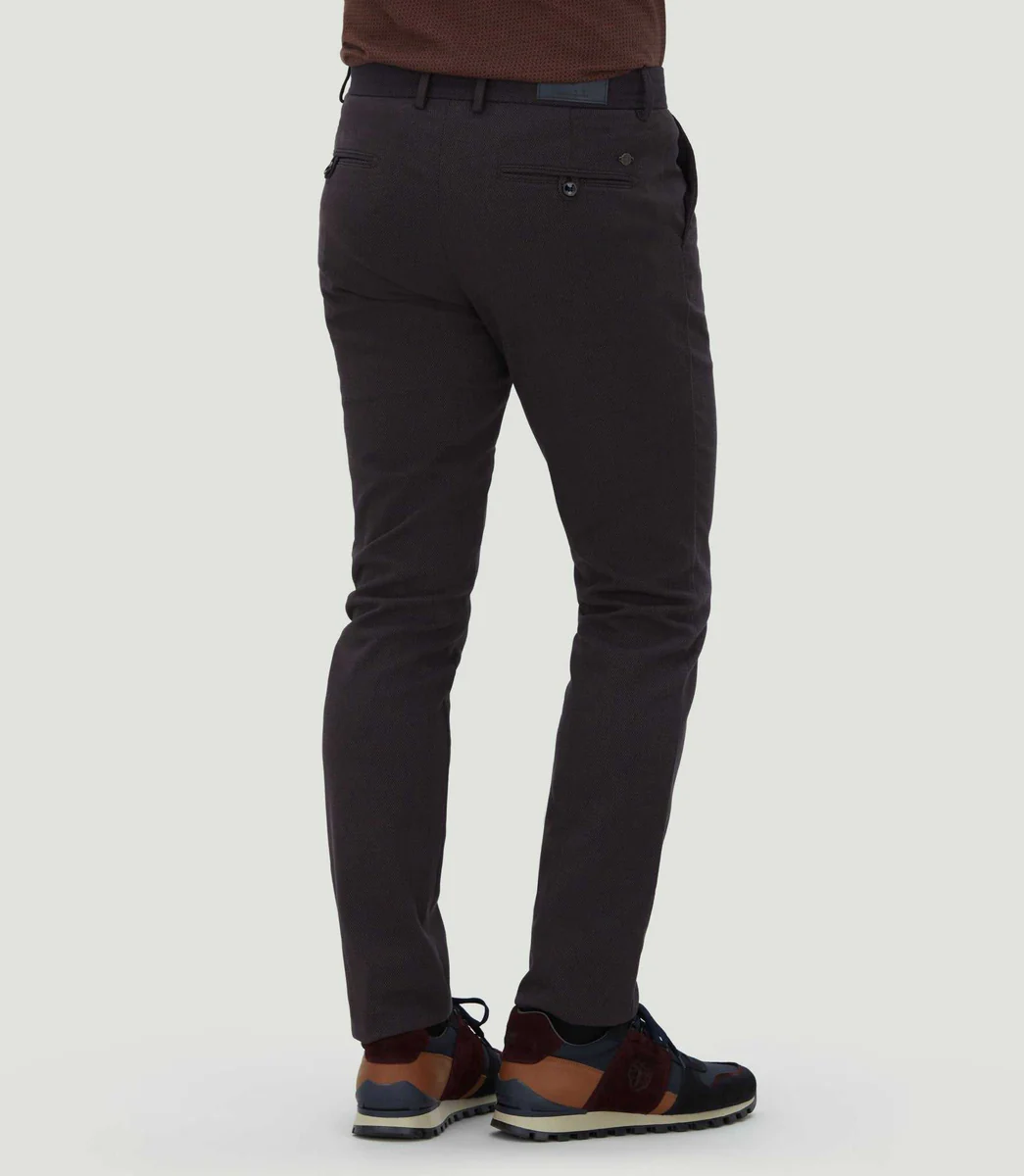 Pantalon chino slim bordeaux 