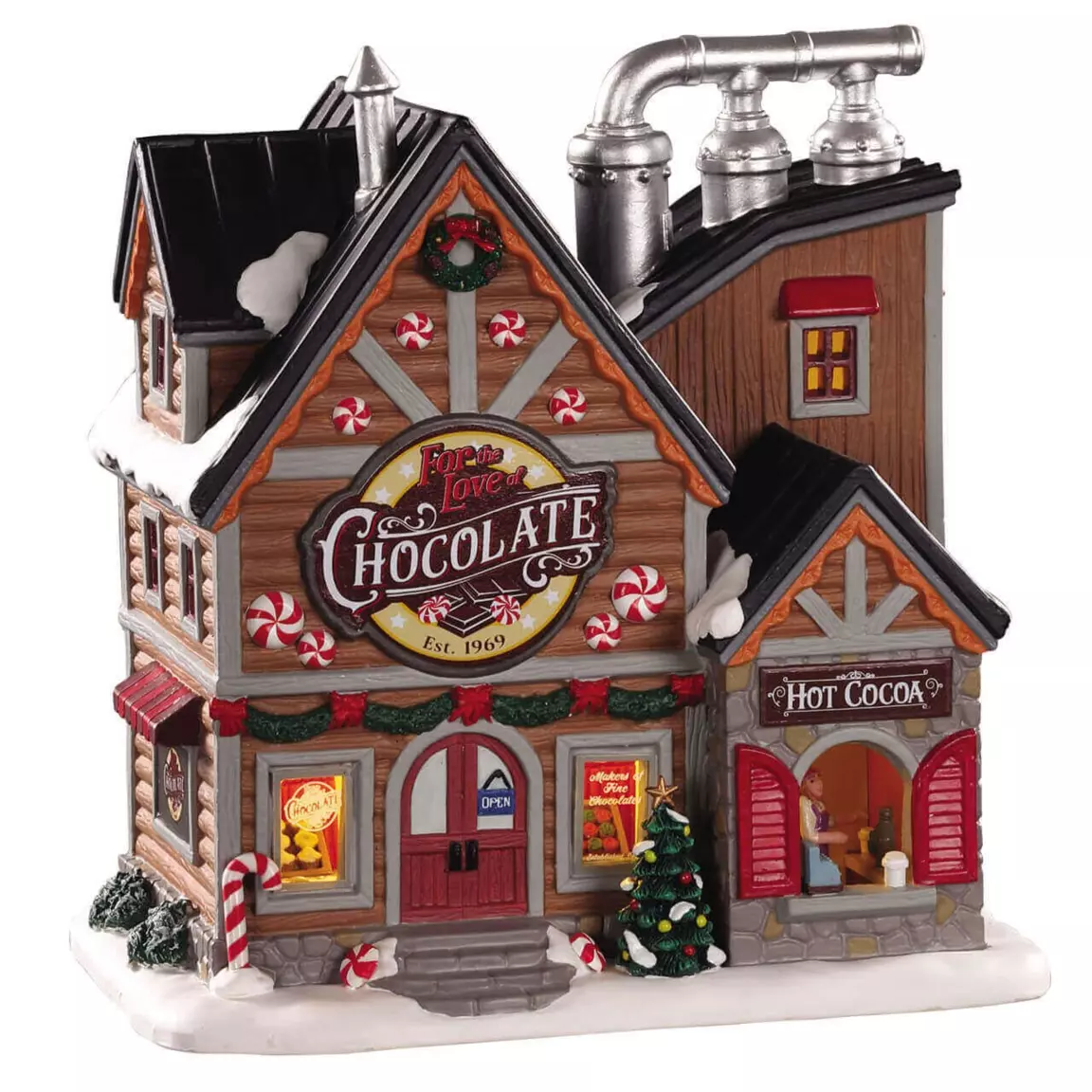 Village de Noël Lemax lumineux Fabrique Pour l'amour du chocolat