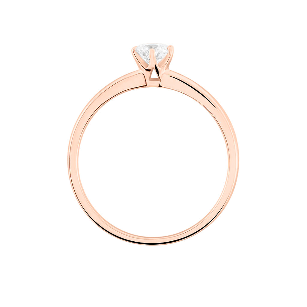 Bague Solitaire Natalia Or Rose Diamant
