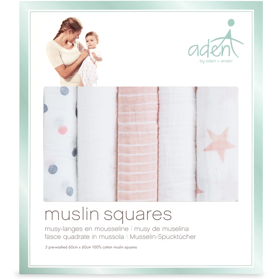 aden Spucktücher doll rosa 5er Pack