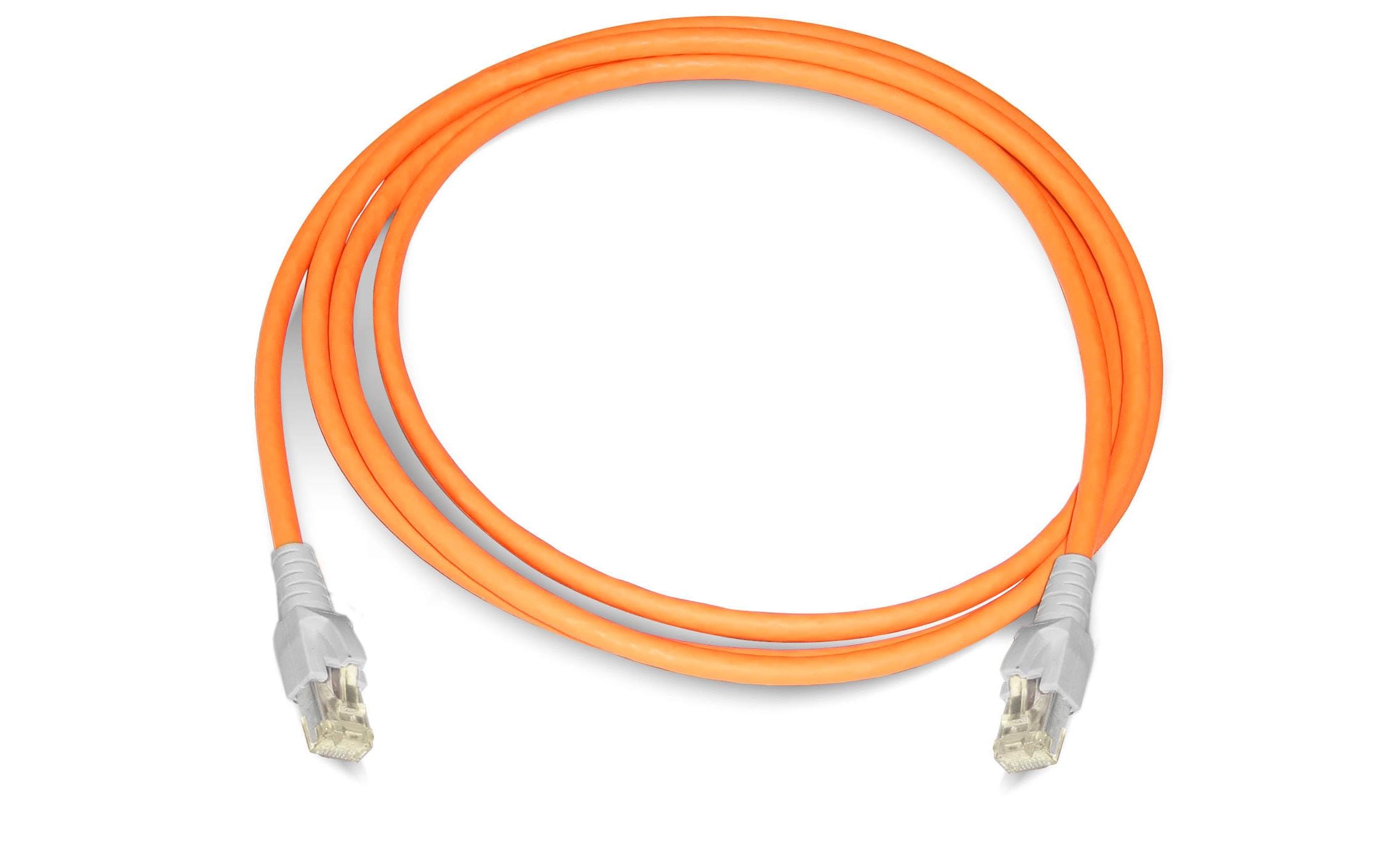 Patchkabel Cat 6A, S/FTP, 2 m, OrangeDätwyler ölbeständige (PUR) Patchkabel