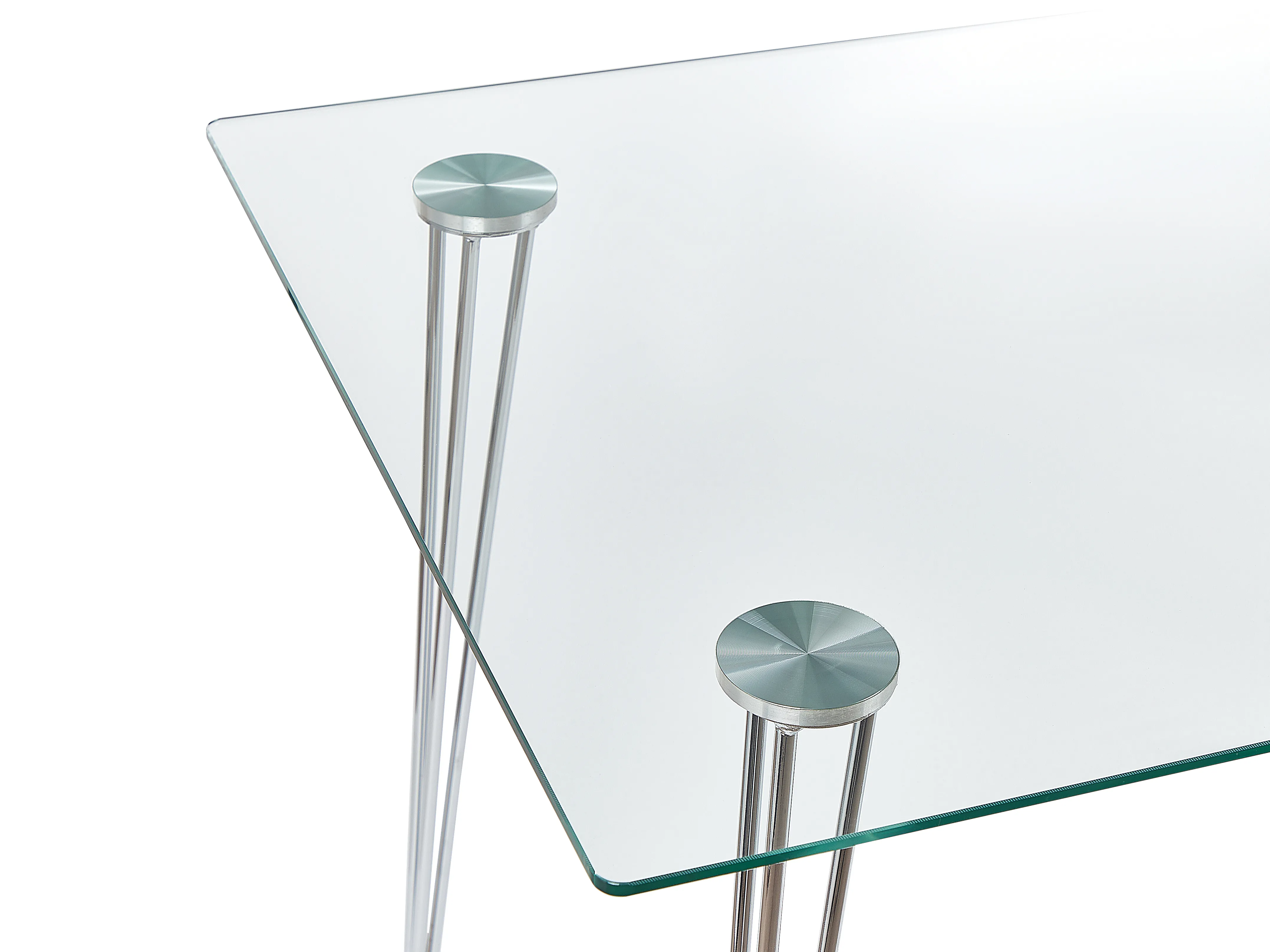 Eettafel WINSTON Zilver 70 cm Veiligheidsglas 120 cm