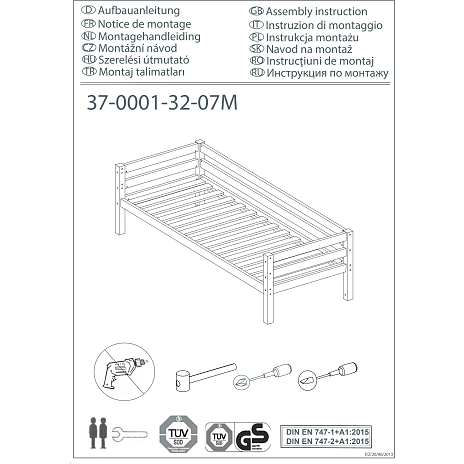 Hoppekids ECO Luxury Juniorseng med 3/4 sengehest 70x160 cm