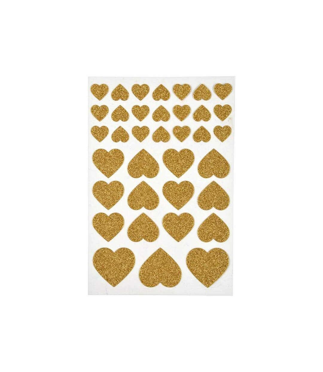 Paris Prix - Lot De 36 Stickers Cœur glitter Or
