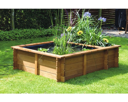 Verhoogde vijver, verhoogd bed dobar Maxime 330 l 150 x 120 x 40 cm bruin