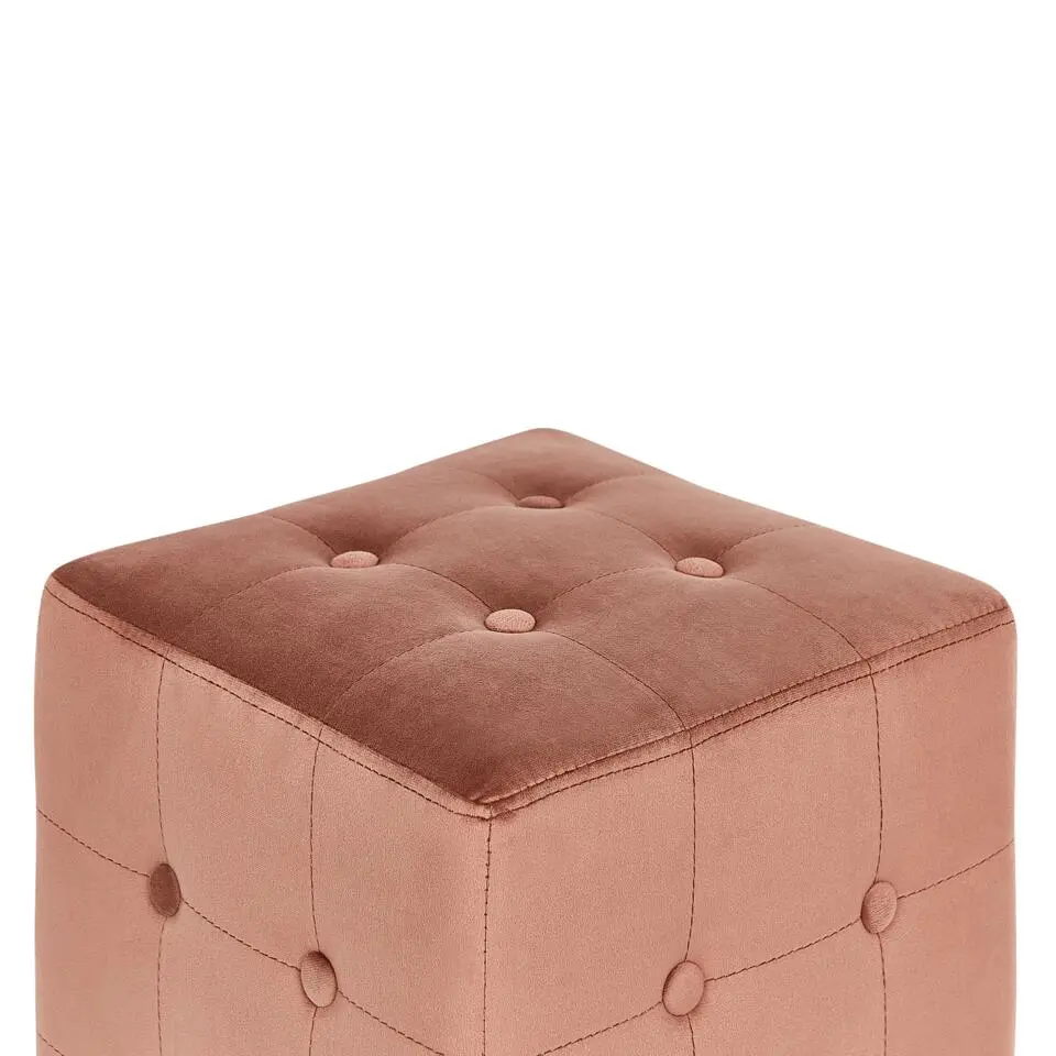 WISCONSIN - Poef - Roze - Stof