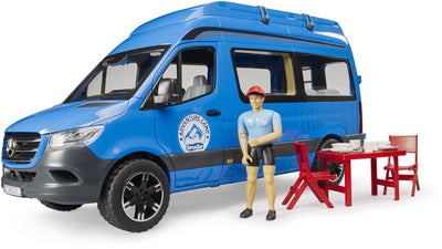 Bruder MB Sprinter Campingbil med Tilbehør