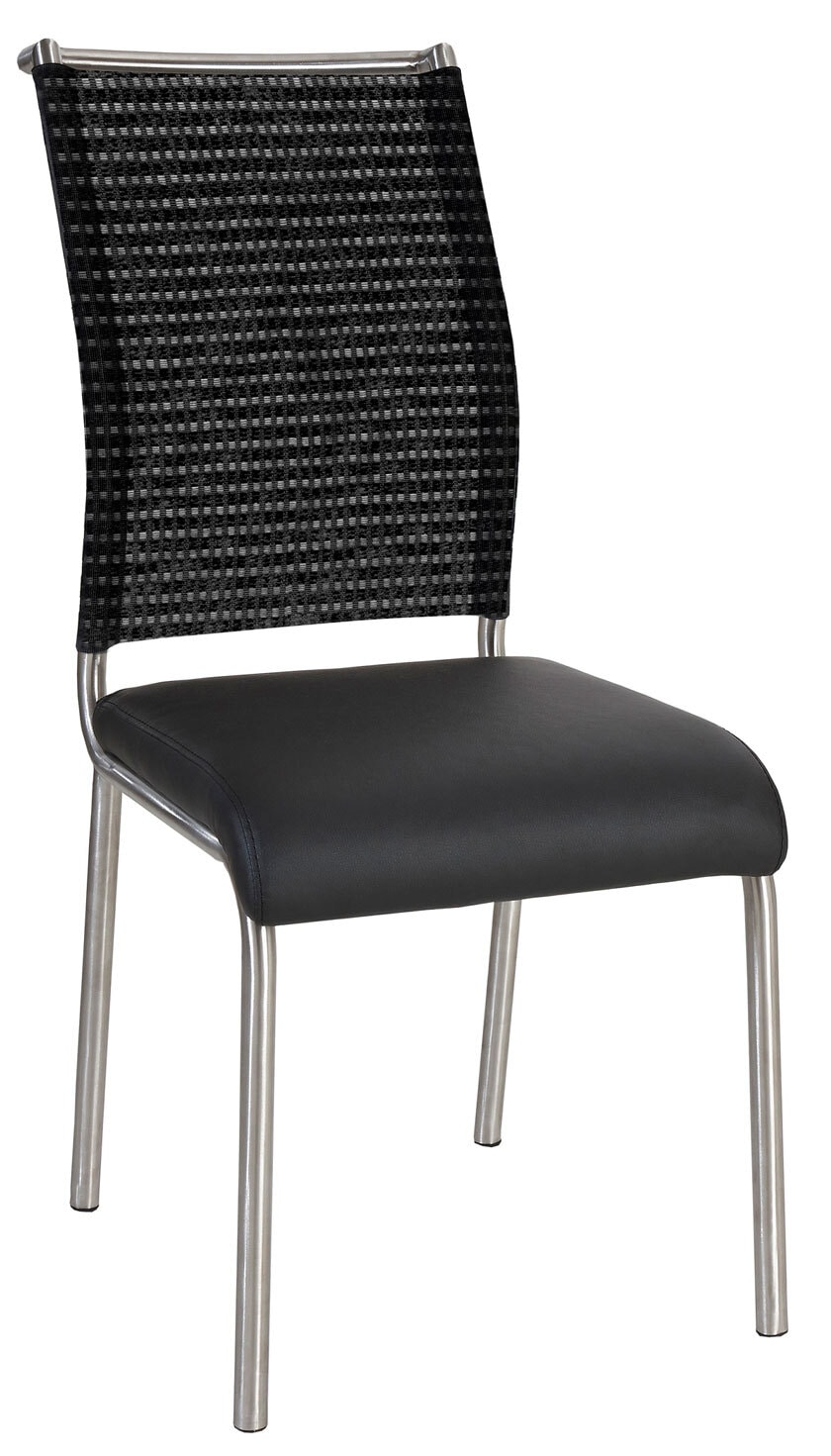 MONDO Stuhl DIVO Vierfußgestell Lederlook schwarz