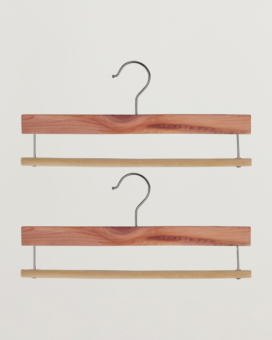 Care with Carl 2-Pack Cedar Wood Trouser Hangers