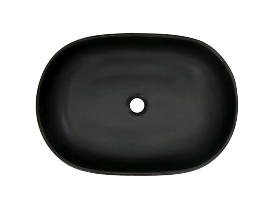 VIDAXL - Vasque à poser gris et noir ovale 59x40x14 cm céramique