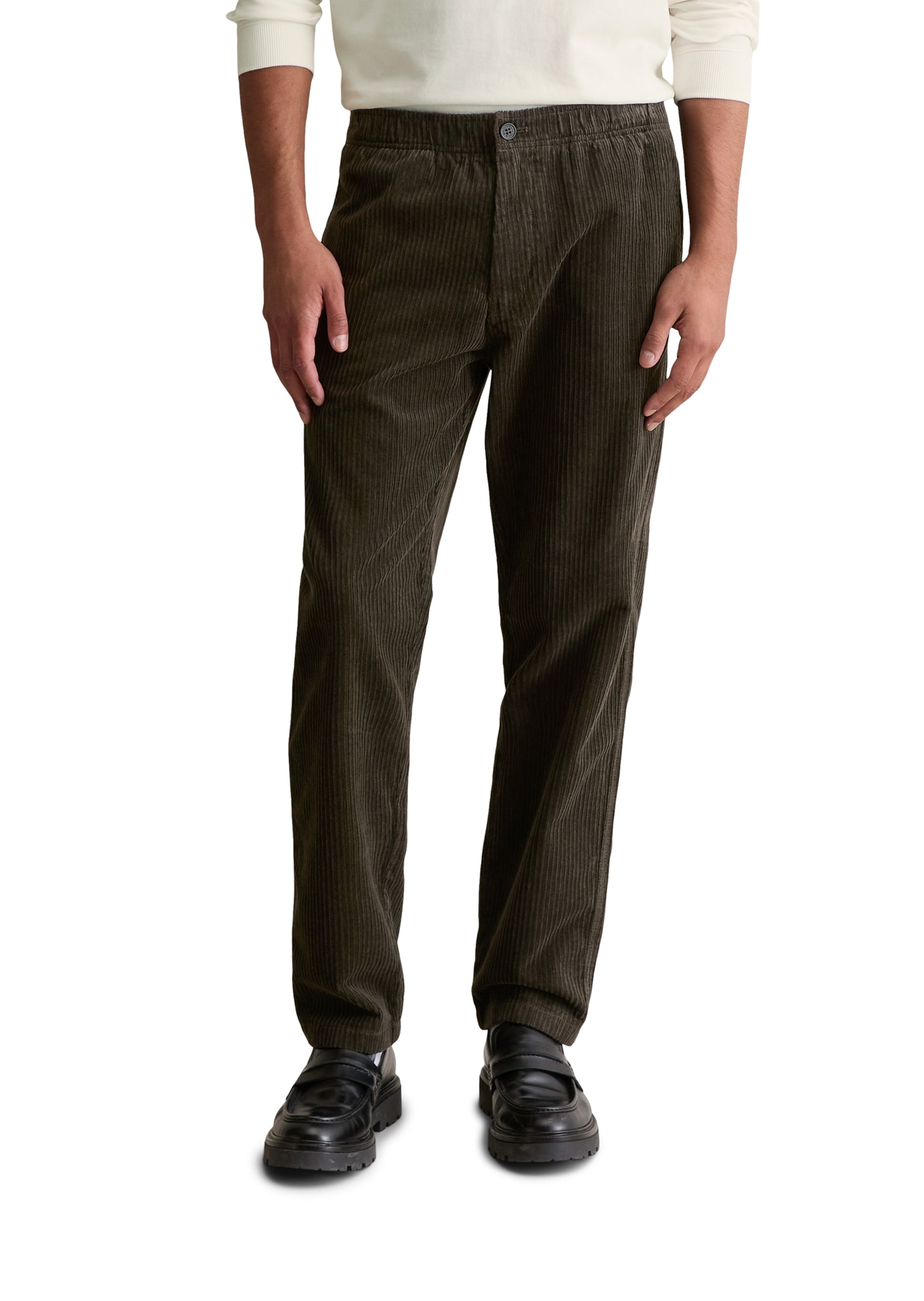 Marc O'Polo DENIM Cordhose  normale Bundhöhe, Tapered Fit, Elastischer Bund