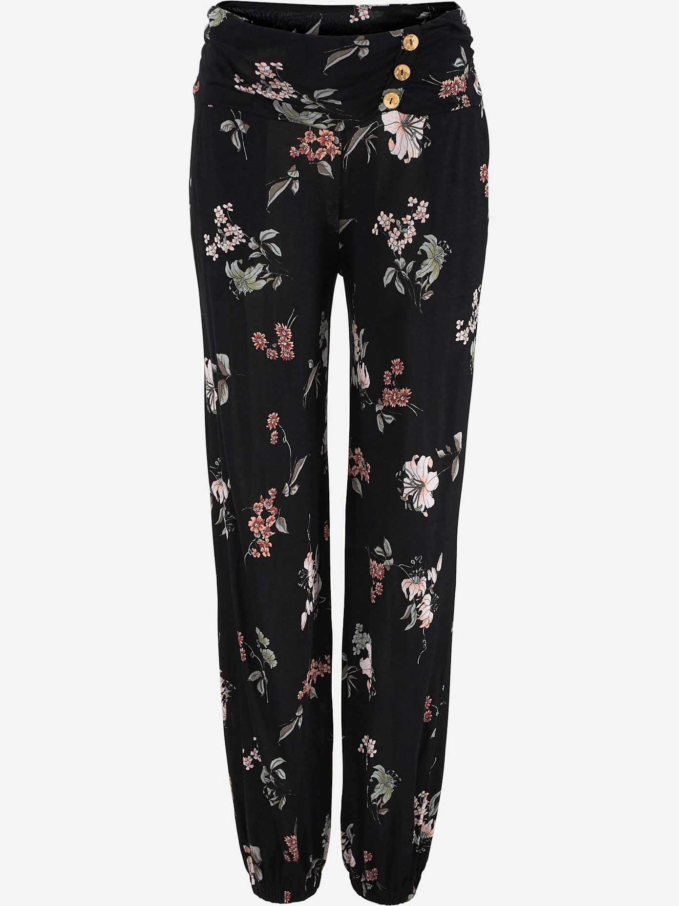 Pantalon de plage pantalon en tissu léger avec motif floral