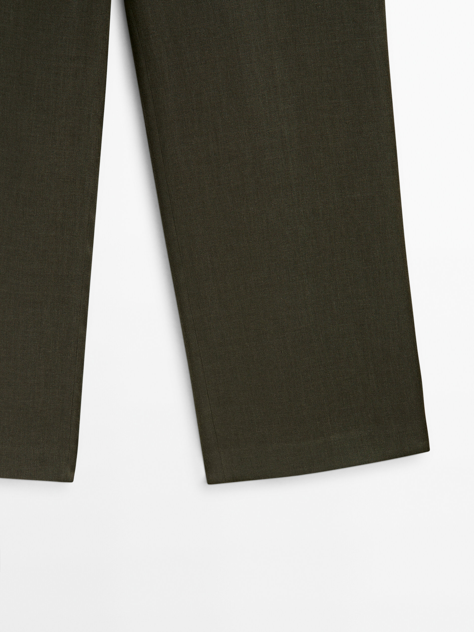 Calça de alfaiataria cropped 100% linho - CINZA