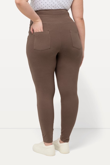 Bellieva-Leggings, breiter Elastikbund, Skinny Fit, Biobaumwolle, GOTS