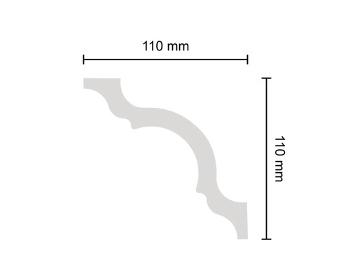 XPS Selina plafondlijst, 1 stuk, 2 m, 110 x 110 mm
