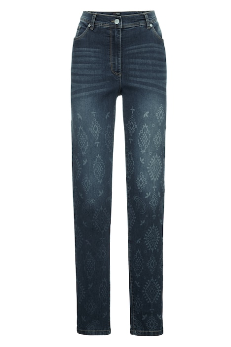 Jeans, Slim Fit, Alloverdruck, 5-Pocket
