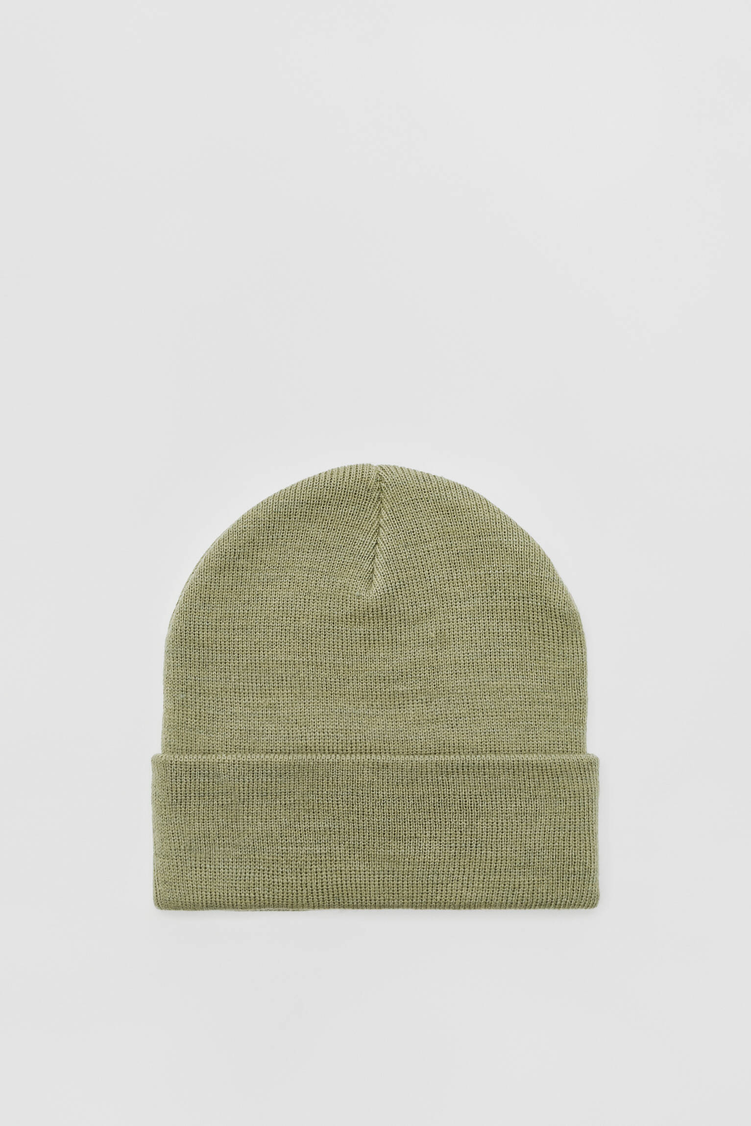 Gorro de tricô básico - verde água