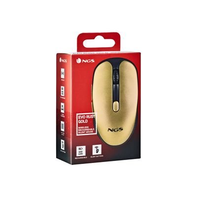 NGS Evo - souris sans fil - silencieuse - or