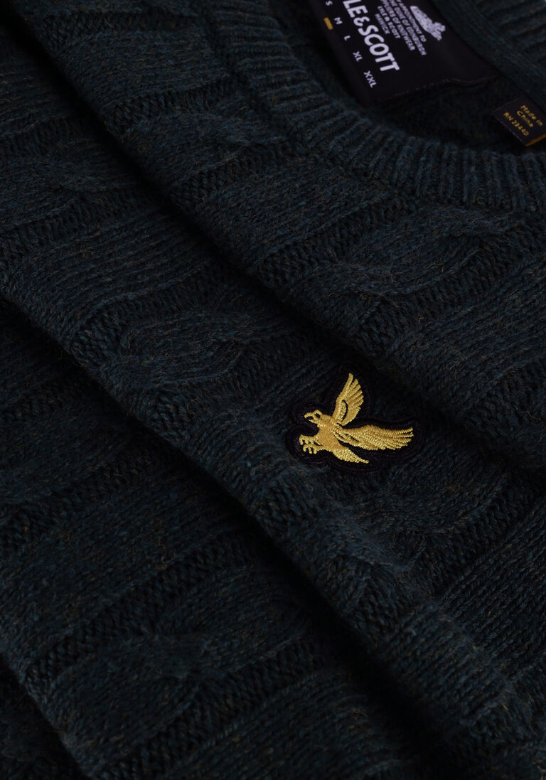 LYLE & SCOTT groene lyle & scott trui cable jumper