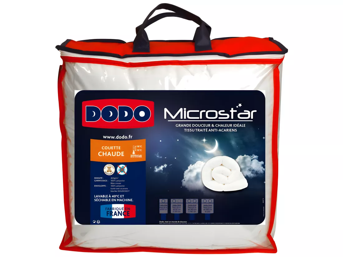 Couette Dodo Microstar 240 X 260 Cm Pour Lit 2 Places 
