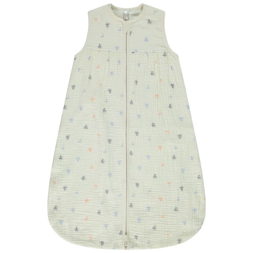Gigoteuse double gaze TOG 1 imprimé voiliers pour bébé garçon - Ecru