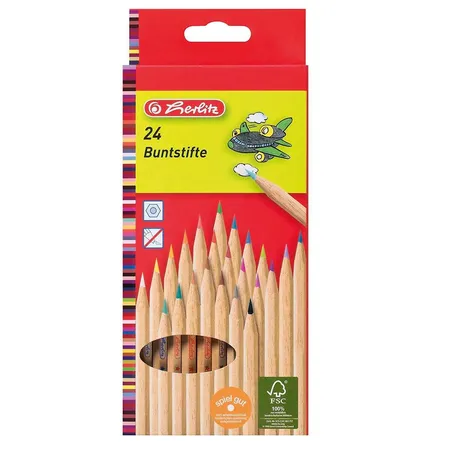 Herlitz Buntstifte aus Naturholz 24er