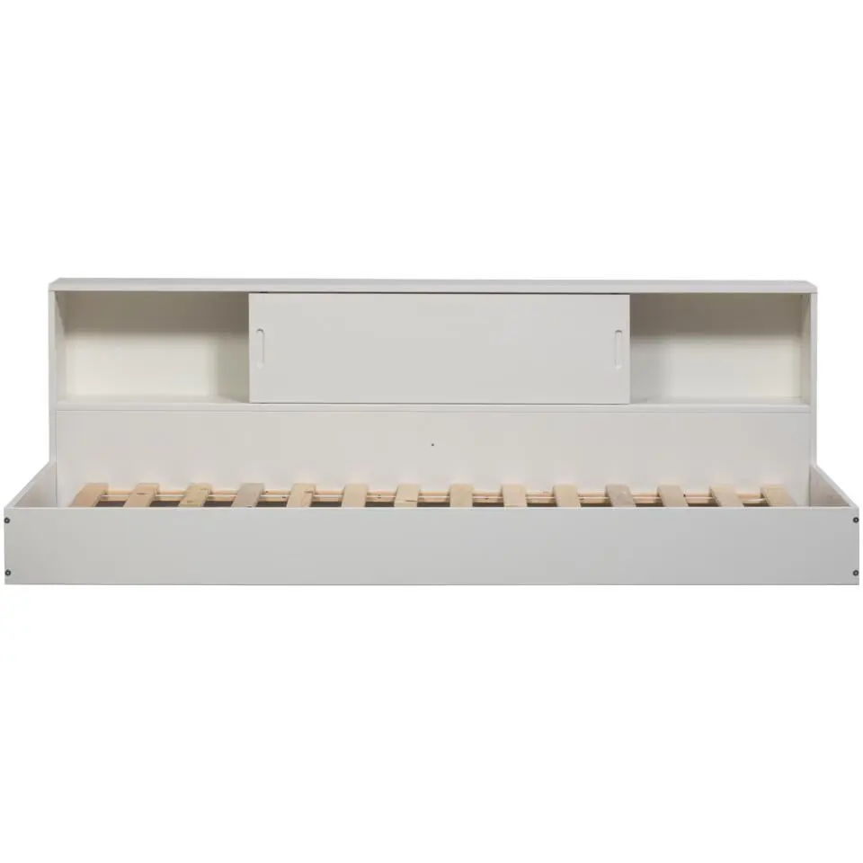 WOOOD Carter Bed - Grenenhout - Wit - 90x200