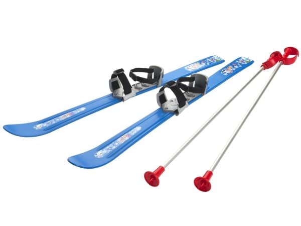 Ski til Børn 90 cm med skistave, Blå