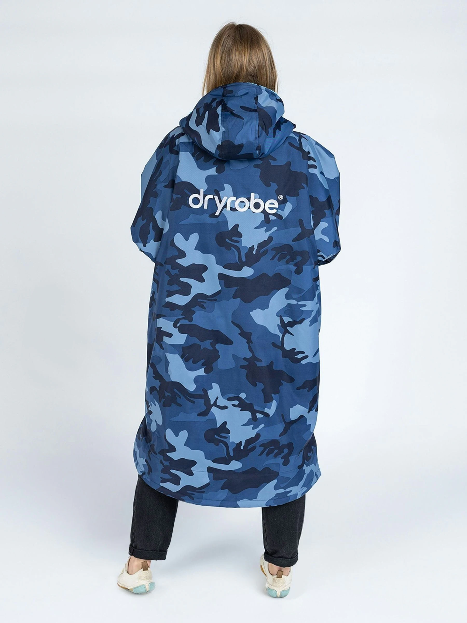 Blauwe Camo - dryrobe Advance Adult Long Sleeve Changing Coats