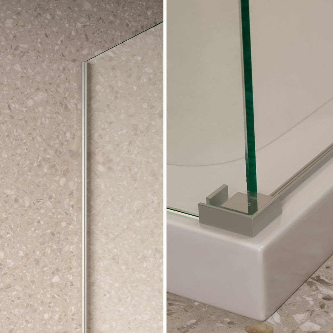 Saniclear Supreme profielset voor zijwand RVS