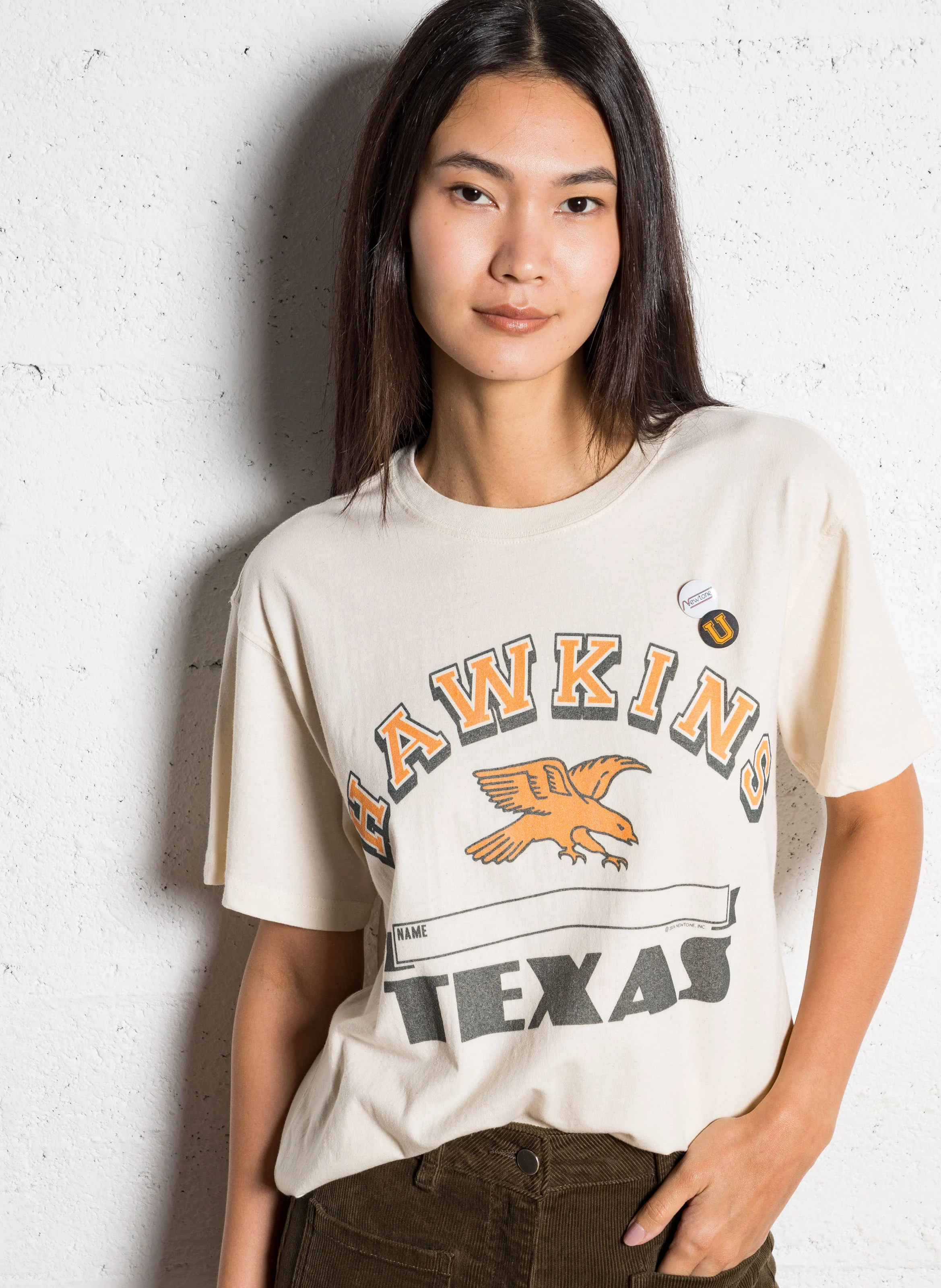 TRUCKER HAWKINS - Tee-shirt col rond en cton | Beige