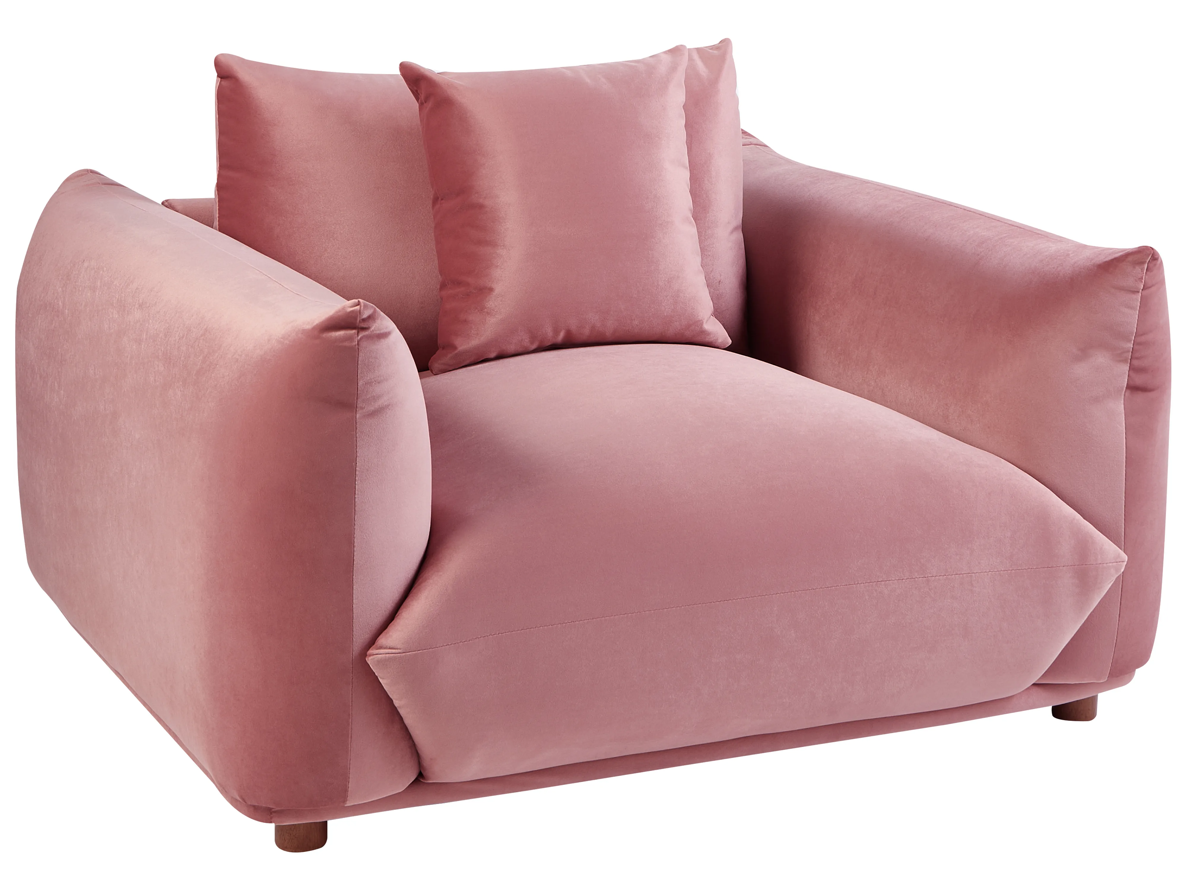 Bankenset 5-zits LUVOS Fluweel Roze