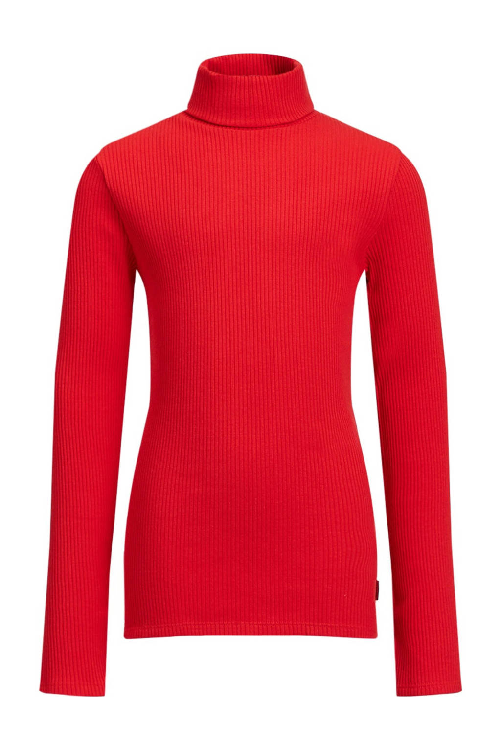 WE Fashion ribgebreide coltrui Myla rood