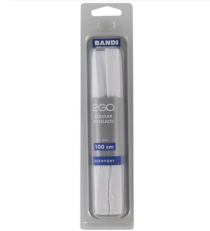 2GO Schnürsenkel - 100 cm - 1 Paar - Weiß